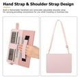 thumbnail image 7 of Handbag Case for iPad 10 Gen 10.9 inch 2022,ipad 10th Generation Case with Pencil Holder, Folio Stand PU Leather Crossbody Shoulder Hand Strap Card Pockets Magnetic Envelope Wallet Cover,Pink, 7 of 7