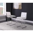 thumbnail image 2 of Counter Height Chairs in White Faux Leather and Chrome Legs (Set of 2), 2 of 2