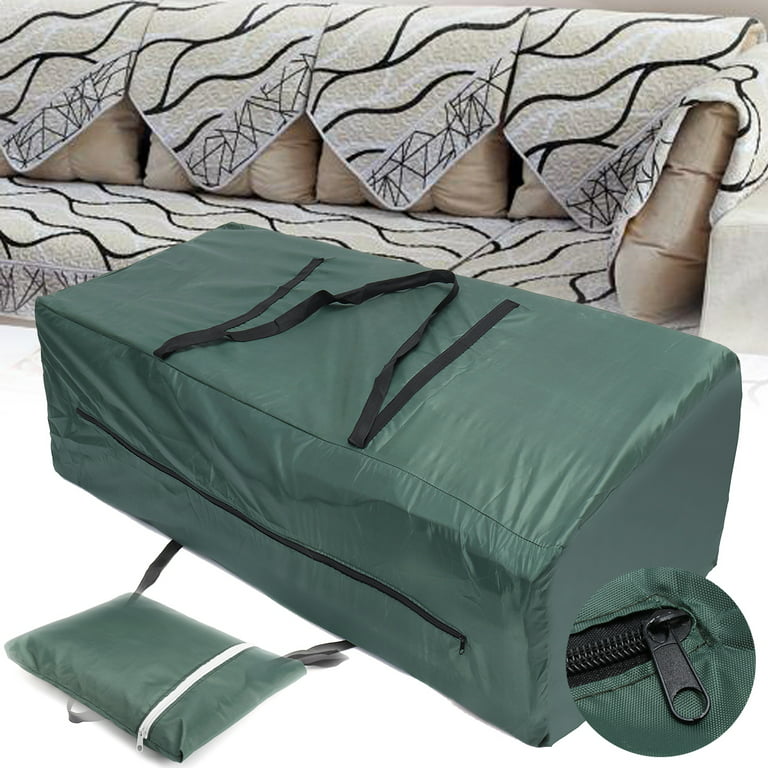 White Blanket / Pillow Storage Bag With Side Zipper – The Green