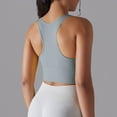 thumbnail image 4 of Wyongtao Crop Tops for Women Workout Cropped Tank Top Crew-neck Camisole Yoga Shirts Athletic Undershirts,Gray M, 4 of 5