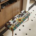 thumbnail image 3 of Whosucclay Sunflower Aztec Tribe Geometric Cow Print Dining Bench Cover Stretch Bench Protectors Removable Bench Cushion Cover Wear Resistant Bench Seat Cushion Slipcovers Dining Chair Slipcovers, 3 of 7