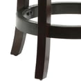 thumbnail image 4 of Benjara Sabi 24" Swivel Counter Stool-Solid Wood-Faux Leather-Cappuccino-Brown, 4 of 6
