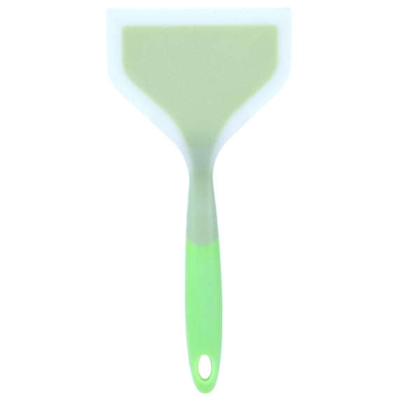 Flexible Silicone Omelette Spatula Non Stick Pan Turner Cooking Spatula for Eggs Crepes Fish Pancake Pizza[Green]