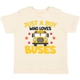 thumbnail image 3 of Inktastic Just a Boy Who Loves School Buses Boys Toddler T-Shirt, 3 of 5