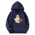 thumbnail image 4 of Cmfcve Kids Halloween Hoodie Graphic Top Boys & Girls Oversized Activewear Hooded Sweatshirt Solid Color Long Sleeve Fall Winter Outerwear Pullover, 4 of 5