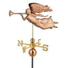27" Luxury Polished Copper Trumpeting Angel Weathervane