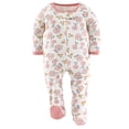 The Peanutshell Boho Butterfly Footed Baby Sleepers for Girls, 3Pack