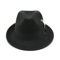 thumbnail image 6 of Bmisegm Vintage German Hat Traditional Fedora with Feather for Oktoberfest Parties & Outdoor Events Women Caps Black One Size, 6 of 7