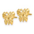 thumbnail image 3 of FJC Finejewelers 14 kt Yellow Gold Button Madi K Butterfly Earrings 8 mm x 11 mm, 3 of 6