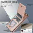 thumbnail image 3 of Phone Case for Samsung Galaxy S23 Ultra 5G Wallet Cover with Tempered Glass Screen Protector RFID Slim Credit Card Holder Slot Stand Cell S23Ultra 23S S 23 23Ultra 6.8 inch Women Men Rose gold, 3 of 6