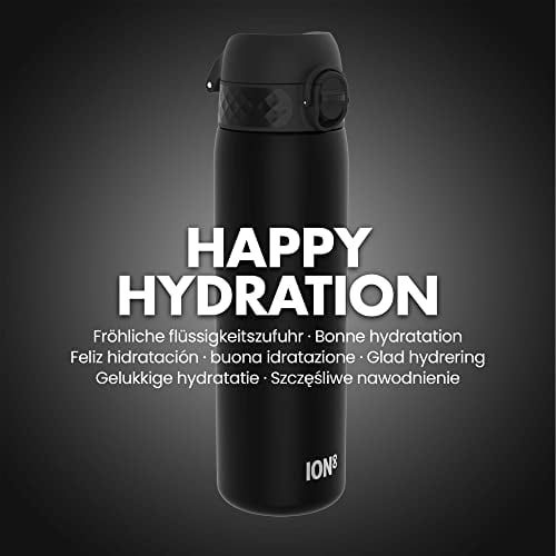 Ion8 Sport Water Bottle- Leakproof and BPA-free Water Bottle - Fits in  Lunch Boxes, Handbags, Car Cup Holders, Backpacks and Bike Holders, 17 oz /  500 ml (Pack of 1) - OneTouch 2.0 - Black 2.0 
