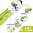thumbnail image 2 of Abrelatas manuales, abrelatas de seguridad 4 en 1, borde liso con mango antideslizante y perilla giratoria ergonómica - Verde, 2 of 5
