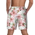 thumbnail image 2 of Lsque Mens Swim Trunks Lilies Flowers Pattern - Bathing Suit Compression Liner - Beach Swim Shorts Swimwear - (S-3XL) - Stretch Quick Dry -X-Large, 2 of 9