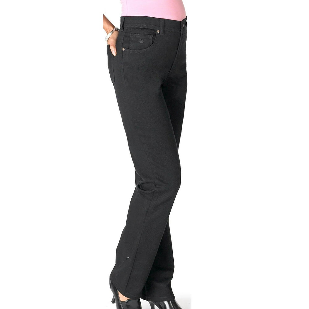 Gloria Vanderbilt - Gloria Vanderbilt Womens Amanda Classic Denim Jeans 12 Tall Black - Walmart