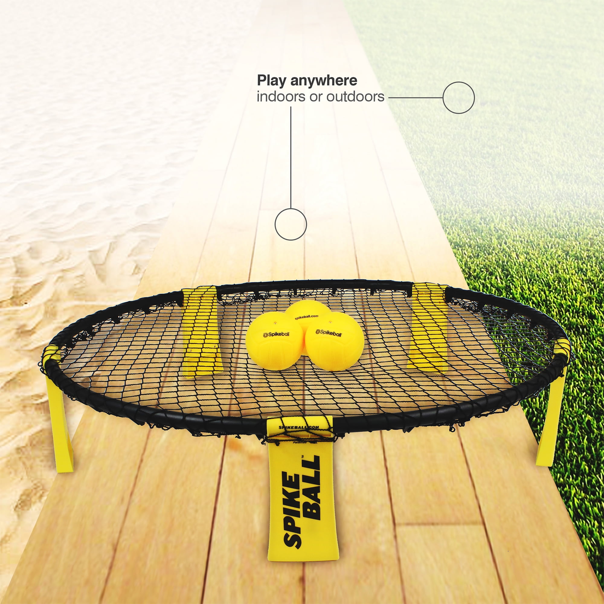 Spikeball Outdoor Yard Game Kit: Portable, Foldable, 3-Ball Set