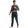 thumbnail image 6 of LANBAOSI Men Pajamas Set Comfy Plaid Flannel Pants And Microfleece Shirt Size L, 6 of 7