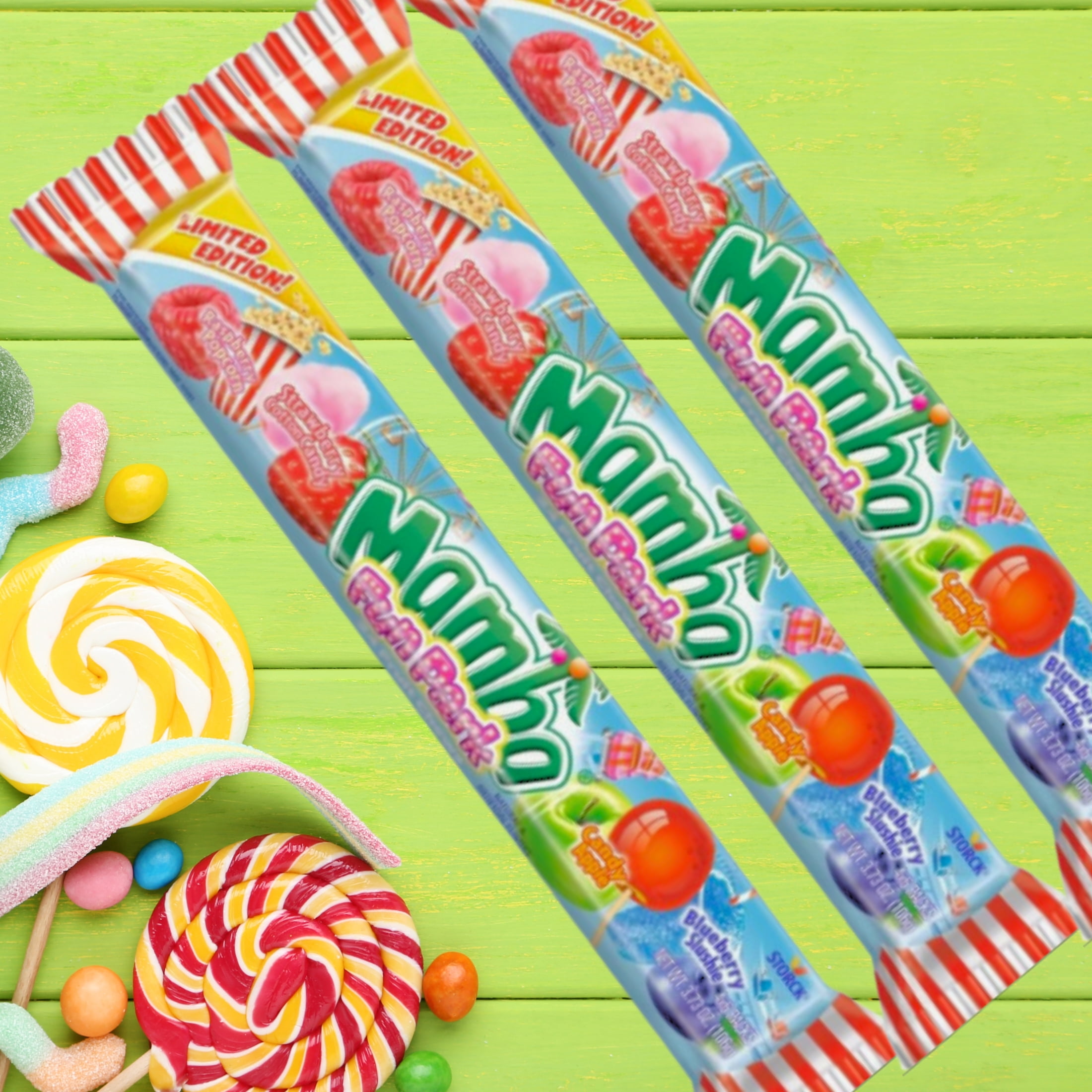 Mamba Fun Park Fruit Chews Candy Individually Wrapped Mixed Flavors Assortment Bag Party Favors Treats Stocking Stuffer Gift Supplies on Birthday Halloween Christmas Thanksgiving, 3.73oz - Pack of 3