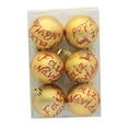 thumbnail image 6 of Xinwanna 6Pcs Christmas Balls Festive Exquisite Decorative Glittery Xmas Tree Letter Color Painted Balls Decor for Christmas (Champaign Gold Type B), 6 of 13