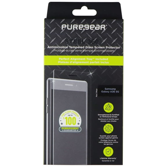 PureGear Steel 360 Tempered Glass Screen Protector for Samsung Galaxy A36 5G
