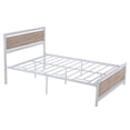 thumbnail image 5 of Full Size Bed Frame with Wood Headboard and Footboard/Heavy Duty Platform Bed Frame Full with Storage No Box Spring Needed,Reinforced Steel Square Tube Mattress Foundation, White, 5 of 6