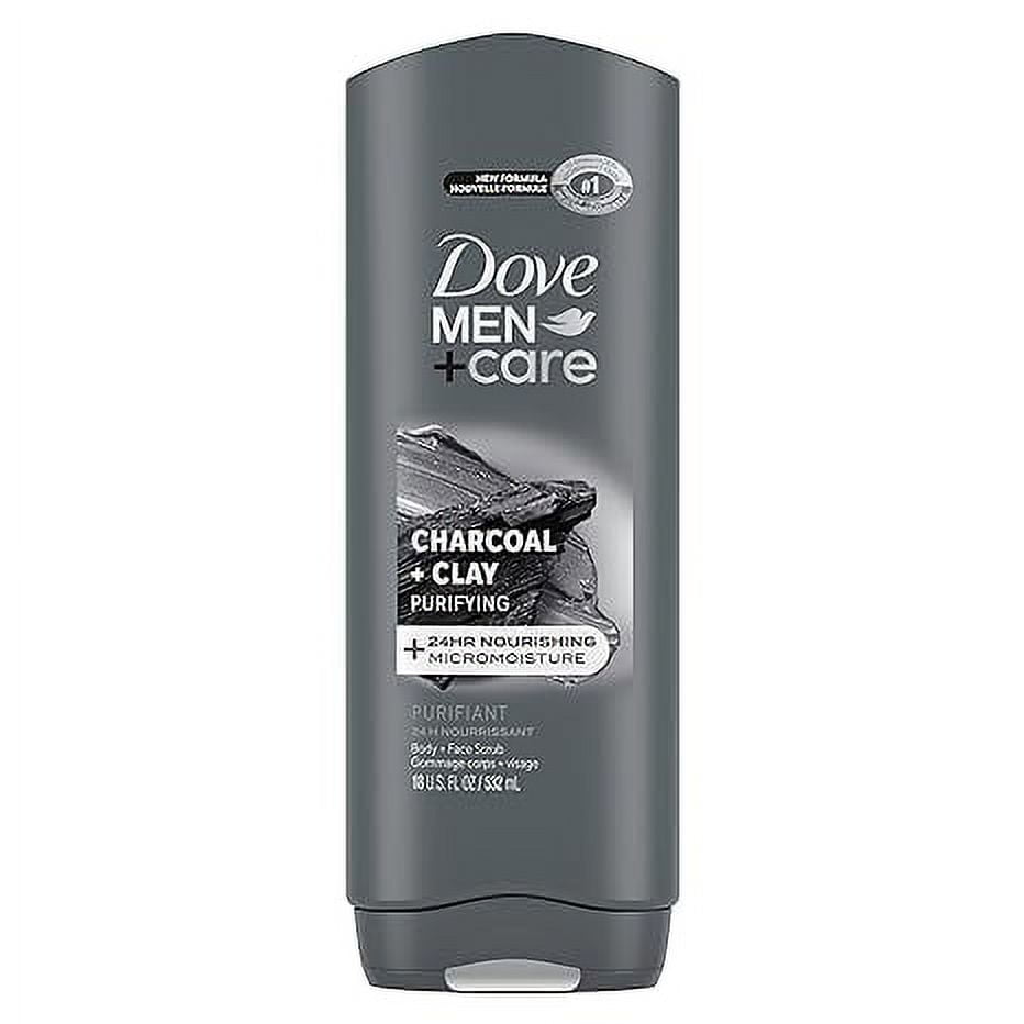 Dove Men And Care Elements Body Wash Charcoal And Clay, 18 Oz, 3 Pack