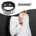 thumbnail image 3 of Muñeca de 2 piezas Muñeco de muñeca de moda Punk ancho ancho de cuero artificial Puga de cuero artificial para hombres PU Pun Punk Pugual Pulsera Retro Punk Style Pulsera para hombres, 3 of 6