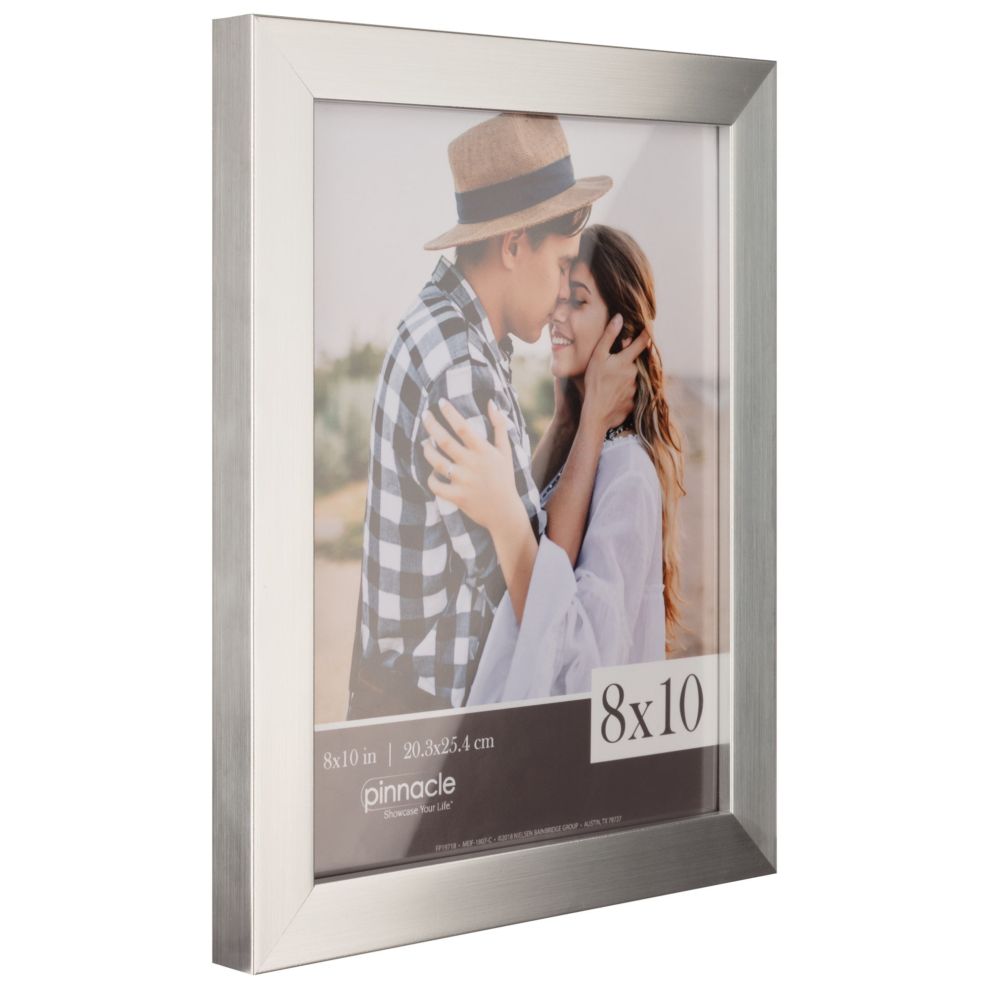 Pinnacle Frames and Accents 8"x10" Classic Silver Picture Frame, Black, Set of 4