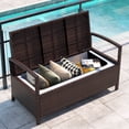 thumbnail image 4 of Costway 42 Gallon Deck Box with Seating for Garden Tools and Pool Supplies for Front Porch, 4 of 10