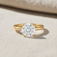thumbnail image 3 of Rosec Jewels IGI Certified Lab Grown Diamond Solitaire Engagement Ring for Women (3 Ct, E-VS1 Grade) - Gift For Special Occasions, 18K Yellow Gold, US 7.50, 3 of 7