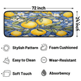 thumbnail image 2 of CURLYOOT Yellow Lemon Runner Rug 2'x6' Washable Kitchen Runner Rug Indoor Non Slip Laundry Rugs Blue Floral Leaves Floor Carpet for Hallway Kitchen Entryway Bedroom Living Room, 2 of 9