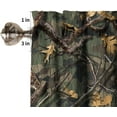 thumbnail image 5 of Forest Camouflage Window Valance Curtain, Camo Leaves Conifer Oak Branches Military Hunting Lodge Country Cabin Window Treatments Valance for Farmhouse Bedroom Living Room 54x18inch, 5 of 6