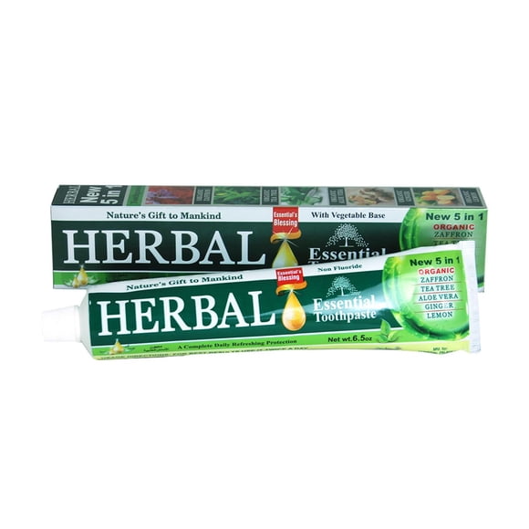 Pasta dental ESSENTIAL TOOTHPASTE Herbal 5 en 1 sin flúor
