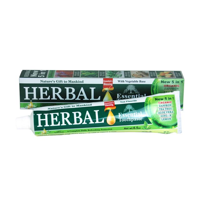 Pasta dental ESSENTIAL TOOTHPASTE Herbal 5 en 1 sin flúor