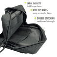 thumbnail image 6 of Waist Bags Fanny Pack for Men, Tactical Military Hiking Camping Utility Pouch, Black Cameo, Pack of 2, 6 of 8