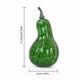 thumbnail image 3 of Small Green Gourd Decoration with Curved Hobby and Speckled Finish, 1 Piece, Green with Yellow Accents, for Fall Table Centerpiece, Halloween Decor, 3 of 4