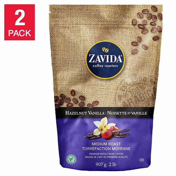 Zavida Hazelnut Vanilla Whole Bean Coffee 2 x 907 g Bags Walmart Canada