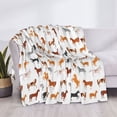 thumbnail image 3 of Fotbe Horses Manta de Franela con Estampado, Manta Ultrasuave para Cama, Sofá, Auto, Hipoalergénica y Antibolitas-40"x30", 3 of 6