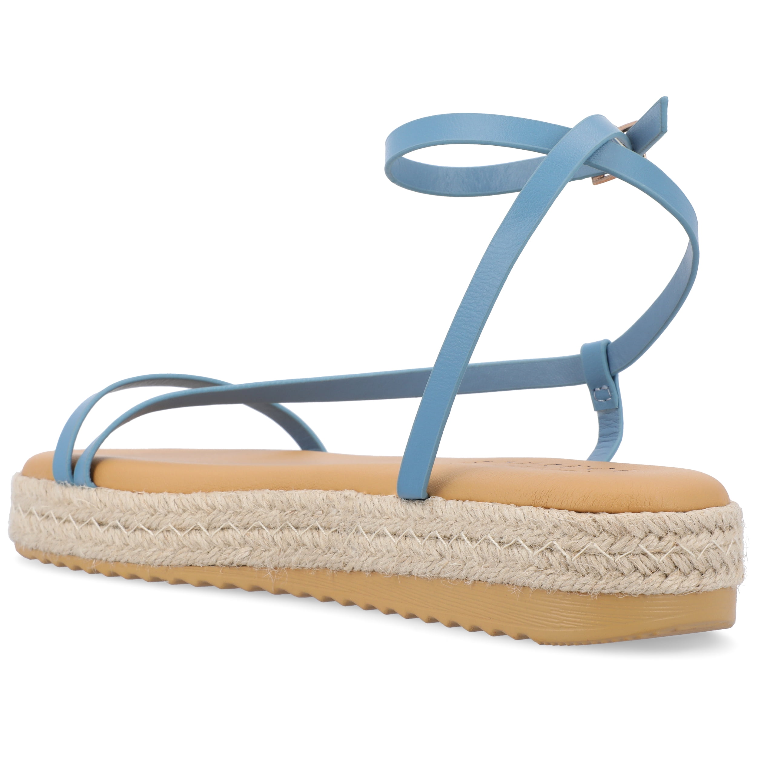 Journee Womens Odelia Buckle Espadrille Sandals