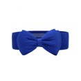 thumbnail image 1 of Minnieouse Cinturón de pajarita portátil para mujer, cinturón elástico a la moda para fiestas y banquetes, banda de cintura ajustable de cuero PU de Cinturones Azul claro Minnieouse PS9259-08, 1 of 5