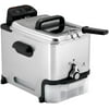 T-fal Deep Fryer with Basket, Stainless Steel, Easy to Clean Deep Fryer, Oil Filtration, 2.6-Pound, Silver, Model FR8000
