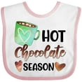 thumbnail image 3 of Inktastic Hot Chocolate Season with Green Mug and Hearts Boys or Girls Baby Bib, 3 of 4