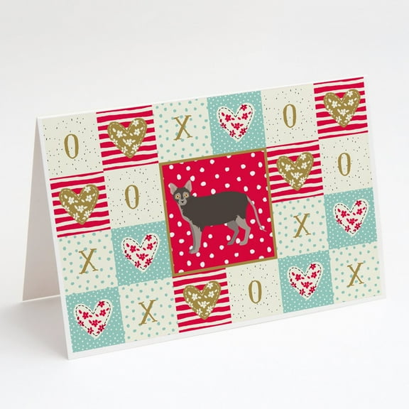 Lykoi #1 Cat Love Greeting Cards and Envelopes Pack of 8