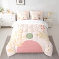 thumbnail image 2 of Homewish Geometric Stripes Circle 7pcs Bedding Comforter Set for Female Men Teens,Vintage Aesthetic Queen Bedding Sets Super Cozy,Botanical Plants Leaves Queen Sheet Sets,Breathable Home Decor, 2 of 8