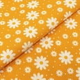 thumbnail image 2 of Singer Print Fabric, 100% Premium Cotton, Sewing Quilting, 44 inch, Small White Flowers On Yellow 3 Yard Cut, 2 of 2