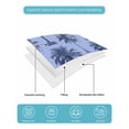 thumbnail image 4 of Quilts Queen Size Bedding Set, Palm Trees Reversible Summer Quilt 3 Pieces, Summer Vintage Tropical Trees Botanical Blue Lightweight Bedspreads Coverlets with 2 Pillow Shams for All Seasons, 4 of 5