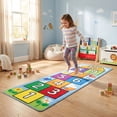 thumbnail image 6 of 4x6 Hopscotch Game Mat Cartoon-themed fun map design Soft plush, machine washable Non-slip, stain-resistant vintage-style rug Perfect for boys' and girls' bedrooms or playrooms, 6 of 7
