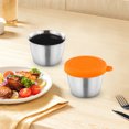 thumbnail image 4 of RuiJiao Premium 304 Stainless Steel Dipping Cups - Set of Portable Outdoor Condiment Bowls with Lids - Ideal for Picnics and Travel - Durable and Easy to Clean, 4 of 5