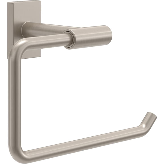 Hartwell (1-Pack) Toilet Paper Holder, Euro Single Post Tissue Roll Wall Mount TP Storage, Satin Nickel Bathroom Decor, Accessories HRT50-SN