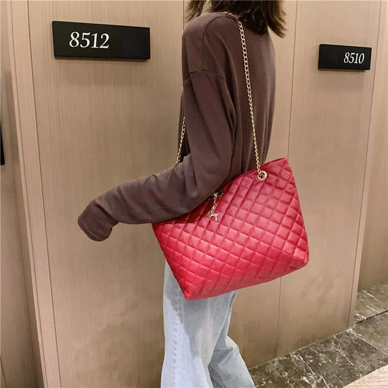 gæld Berri Lav aftensmad BIOSA Fashion Leather Shoulder Bag Women Large Top-Handle Handbag Female  Shopping Tote (Red) - Walmart.com