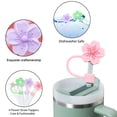 thumbnail image 4 of Hariumiu 4/7Pcs Flower Silicone Straw Covers Dust-Proof Cap for 20-40 Oz Tumbler Food-Grade Reusable Straw Topper Dust-free Straw Accessory, 4 of 7